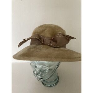VTG  Winner Original Vintage Hat Brown Large Faux Fur luxury